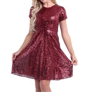 Sequin Short A-line Dress